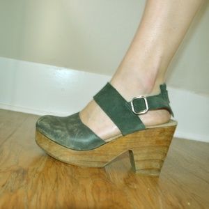 Free People Wooden Clogs